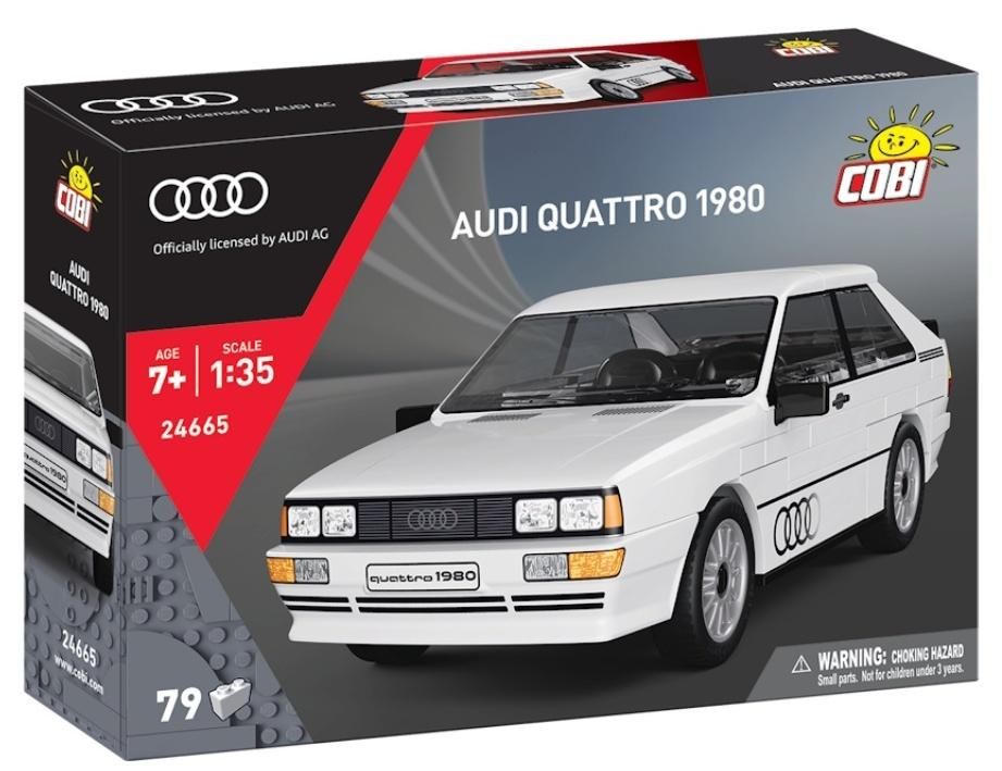 Audi Quattro 1980 białe - klocki