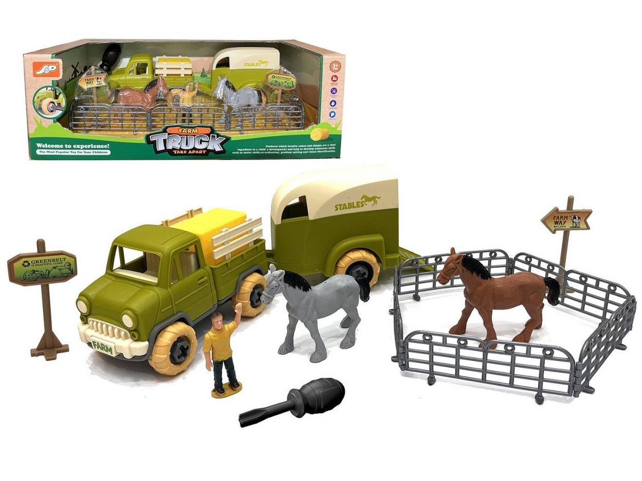 Traktor do skręcania z przyczepą - model lub pojazd