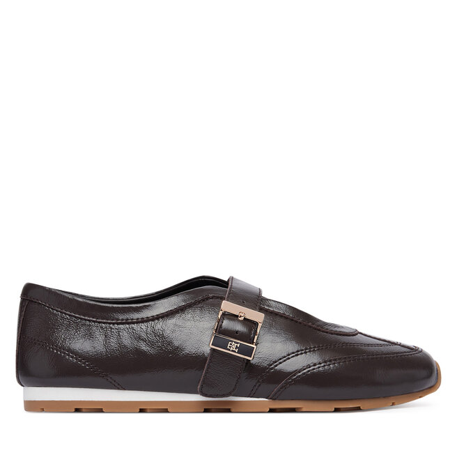 Baleriny Tommy Hilfiger Bella Ballet Mary Jane FW0FW09416 Brązowy