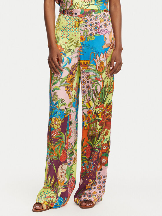 Liu Jo Spodnie materiałowe WA6484 T473A Kolorowy Relaxed Fit