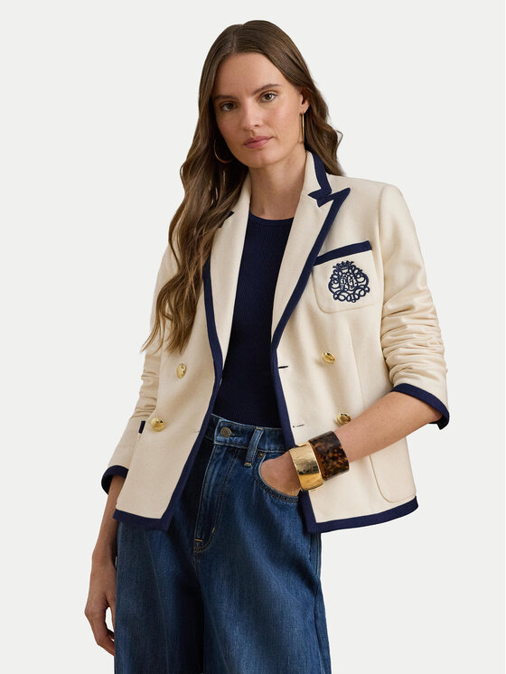 LAUREN RALPH LAUREN Marynarka 200P09081001 Beżowy Slim Fit