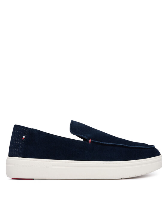 Tommy Hilfiger Lordsy Modern Light Suede Loafer FM0FM05924 Granatowy