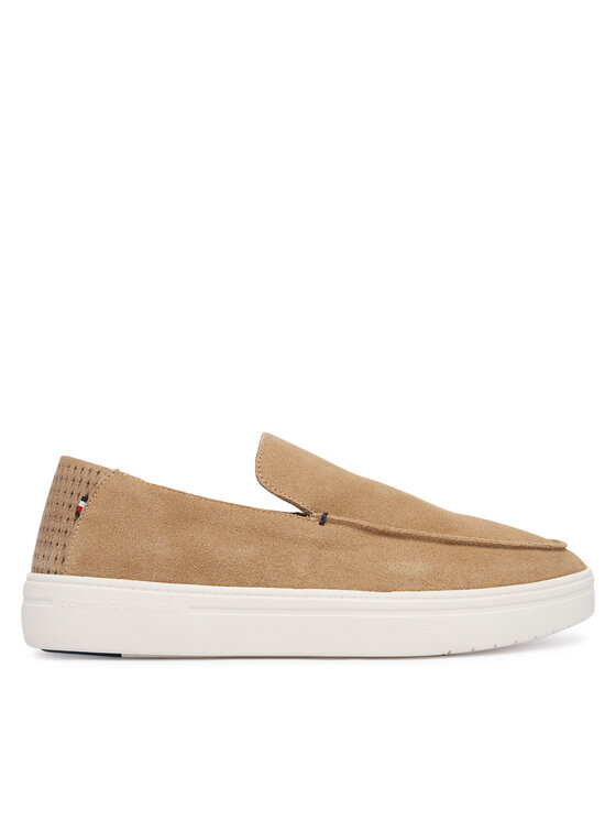 Tommy Hilfiger Lordsy Modern Light Suede Loafer FM0FM05924 Brązowy jasny