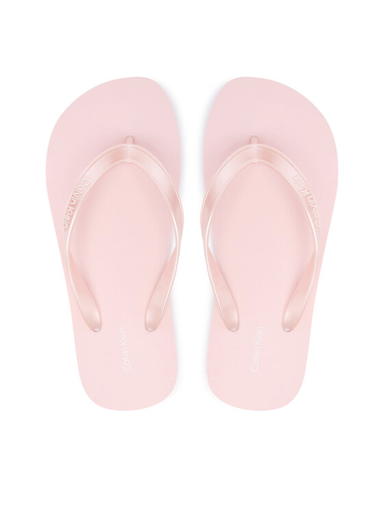 Calvin Klein Japonki Flip Flop Tpu Metallic HW0HW02956 Różowy jasny