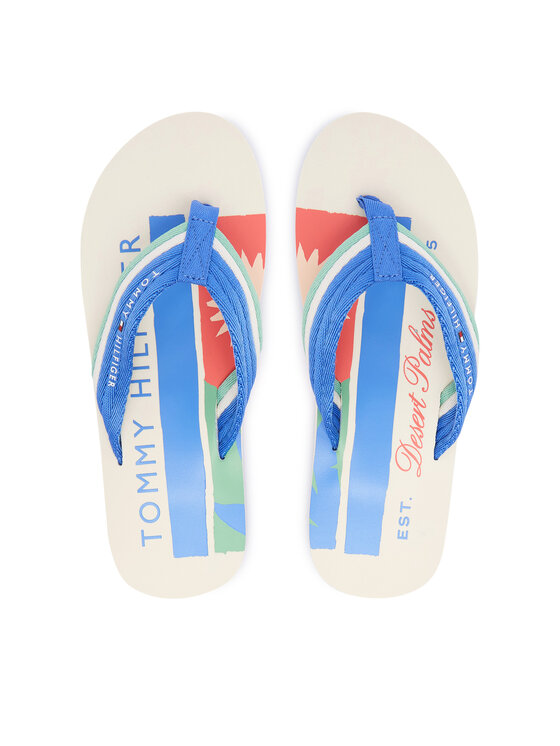 Tommy Hilfiger Japonki Patch Hilfiger Beach Sandal FM0FM05903 Niebieski