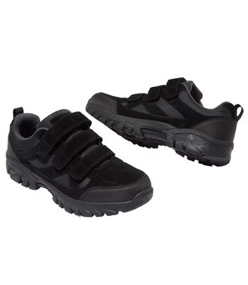 Czarne buty z rzepami Mężczyzna Atlas For Men - Kolor : Czarny - Rozmiar : 42