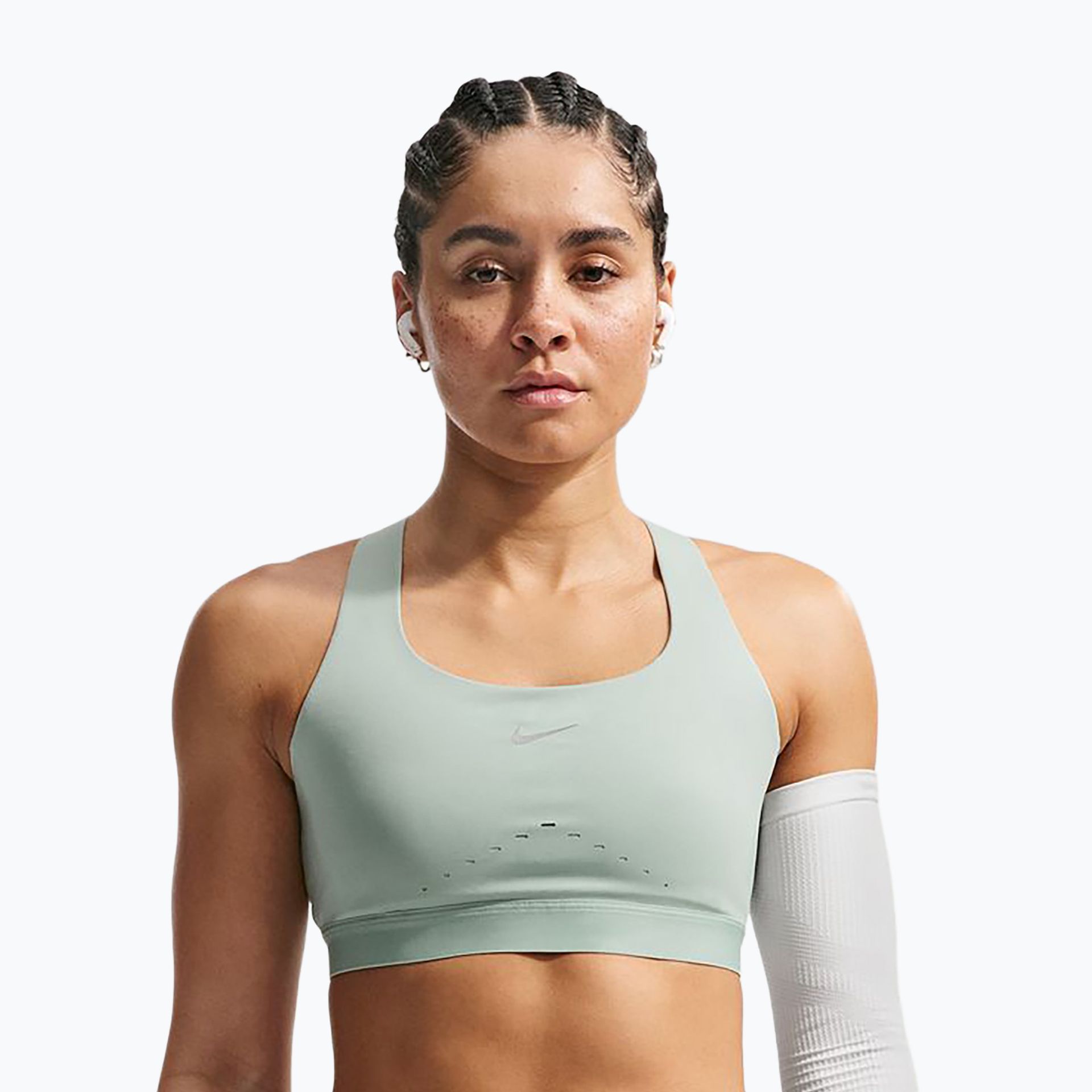 Biustonosz treningowy Nike Swift High-Support Lightly Lined steam/reflective silver WYSYŁKA W 24H 30 DNI NA ZWROT
