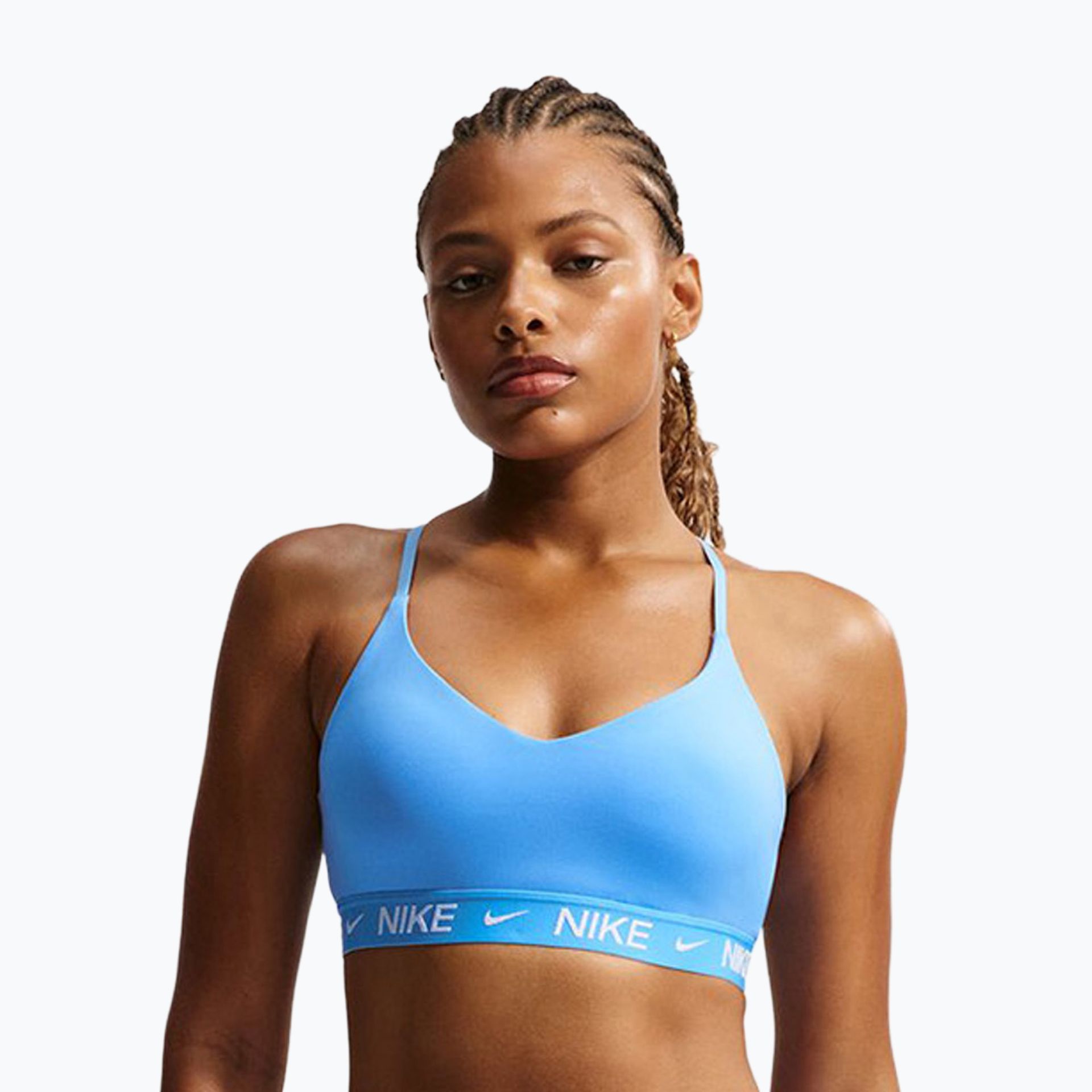 Biustonosz treningowy Nike Dri-Fit Indy Light Support university blue WYSYŁKA W 24H 30 DNI NA ZWROT