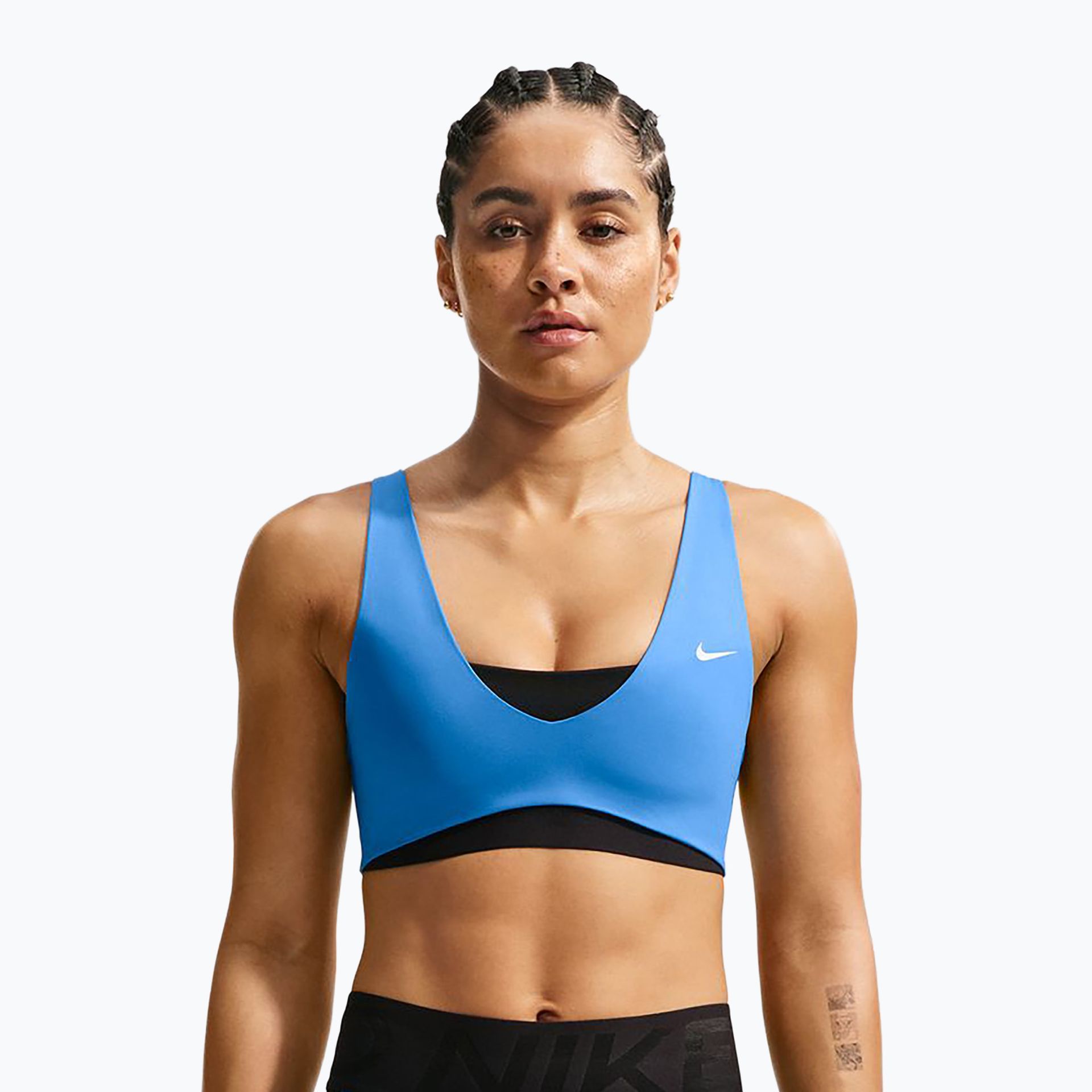 Biustonosz treningowy Nike Pro Sculpt Medium Support light photo blue/black/white WYSYŁKA W 24H 30 DNI NA ZWROT