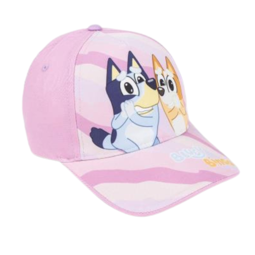 Czapka Z Daszkiem Dla Dziewczynki z Motywem Bajki Bluey Różowa 51cm