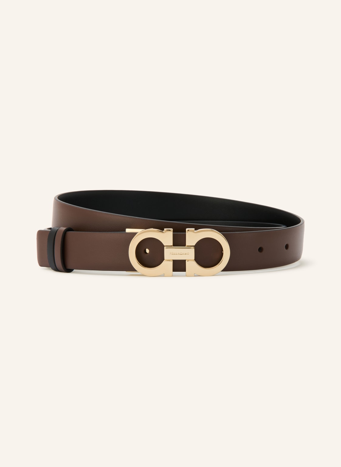 Ferragamo Pasek Skórzany Dwustronny braun