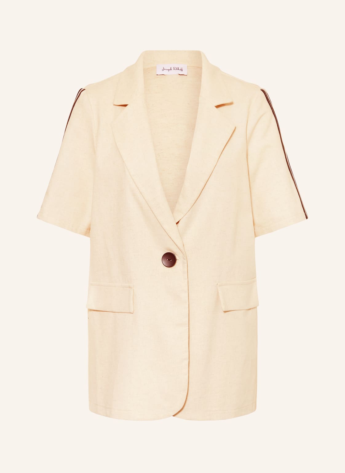 Joseph Ribkoff Marynarka Z Lnu beige