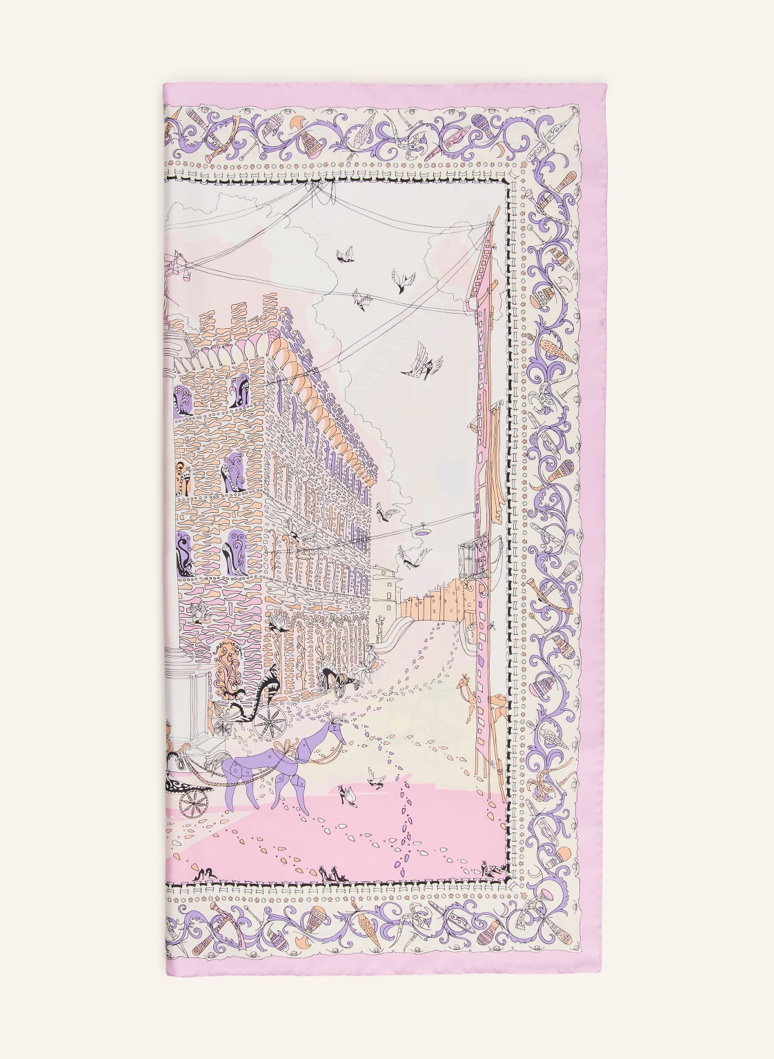 Ferragamo Szalik Jedwabny rosa