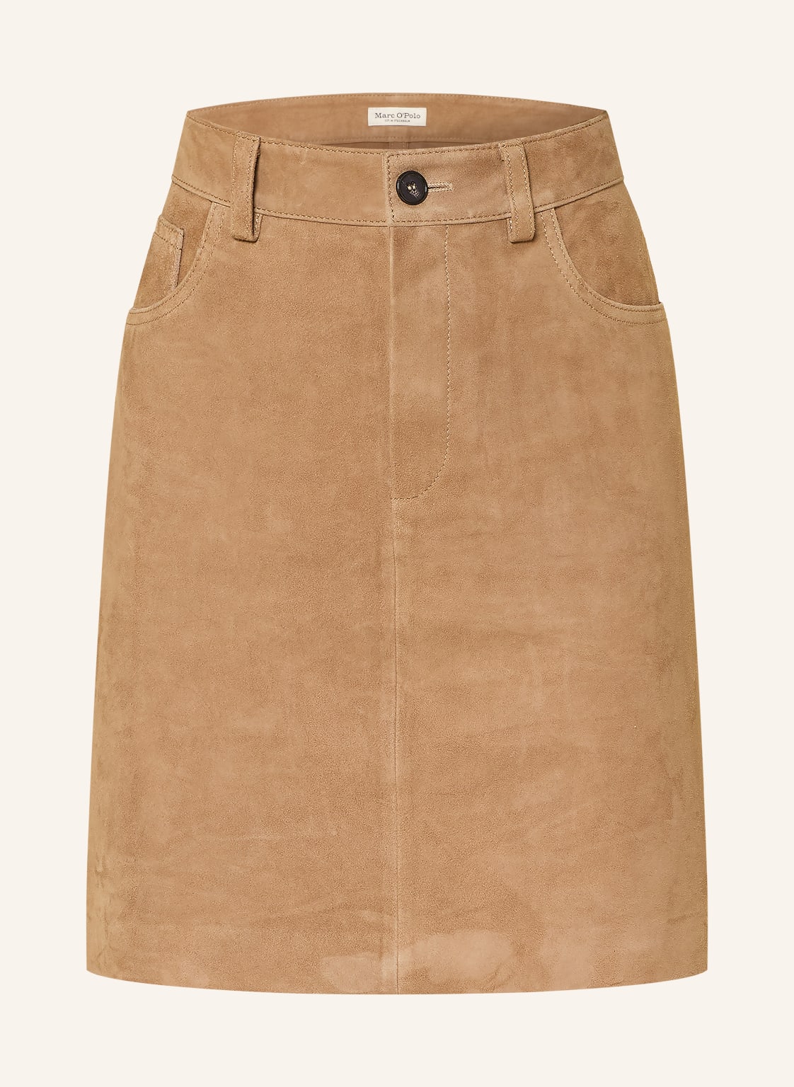 Marc O'polo Skórzana Spódnica beige