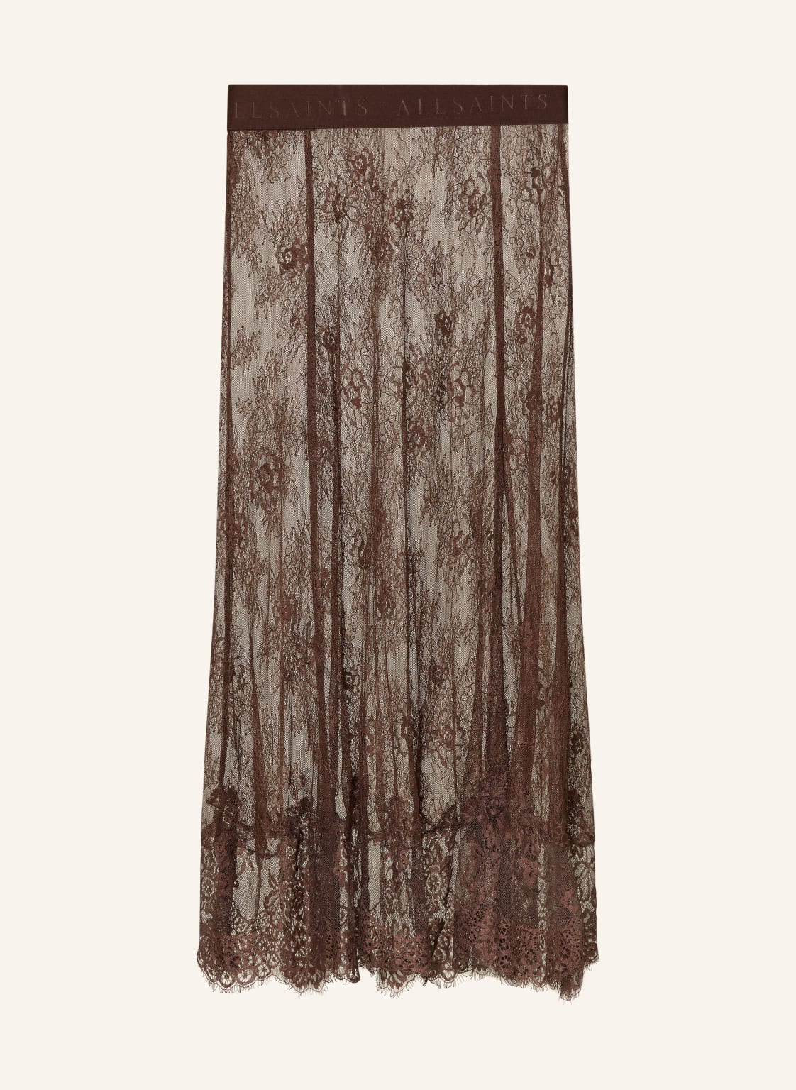 Allsaints Koronkowa Spódnica Arran braun