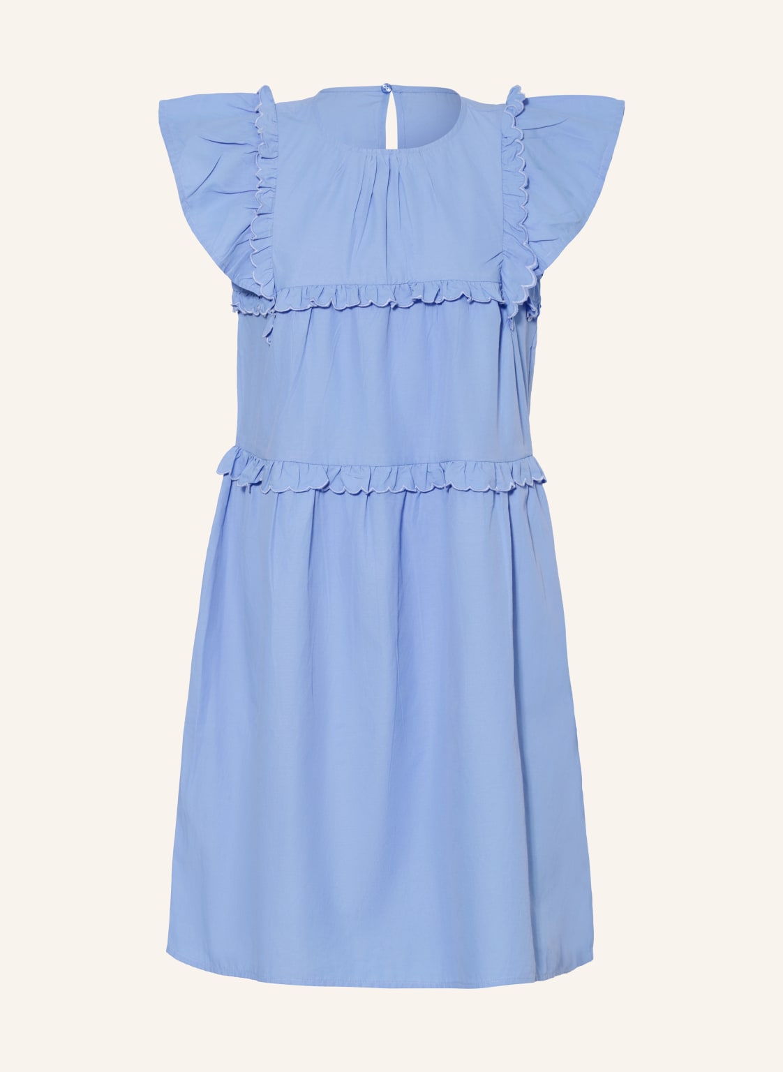 Only Sukienka Z Falbanami blau