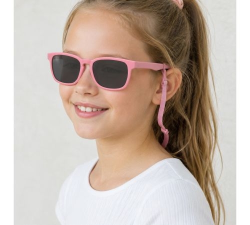 Elastyczne okulary przeciwsłoneczne dla dzieci Sunoptic SK9B matt pink UV400 kat. 3 8-12 lat
