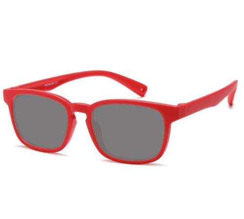 Elastyczne okulary przeciwsłoneczne dla dzieci Sunoptic SK9A matt red UV400 kat. 3 8-12 lat
