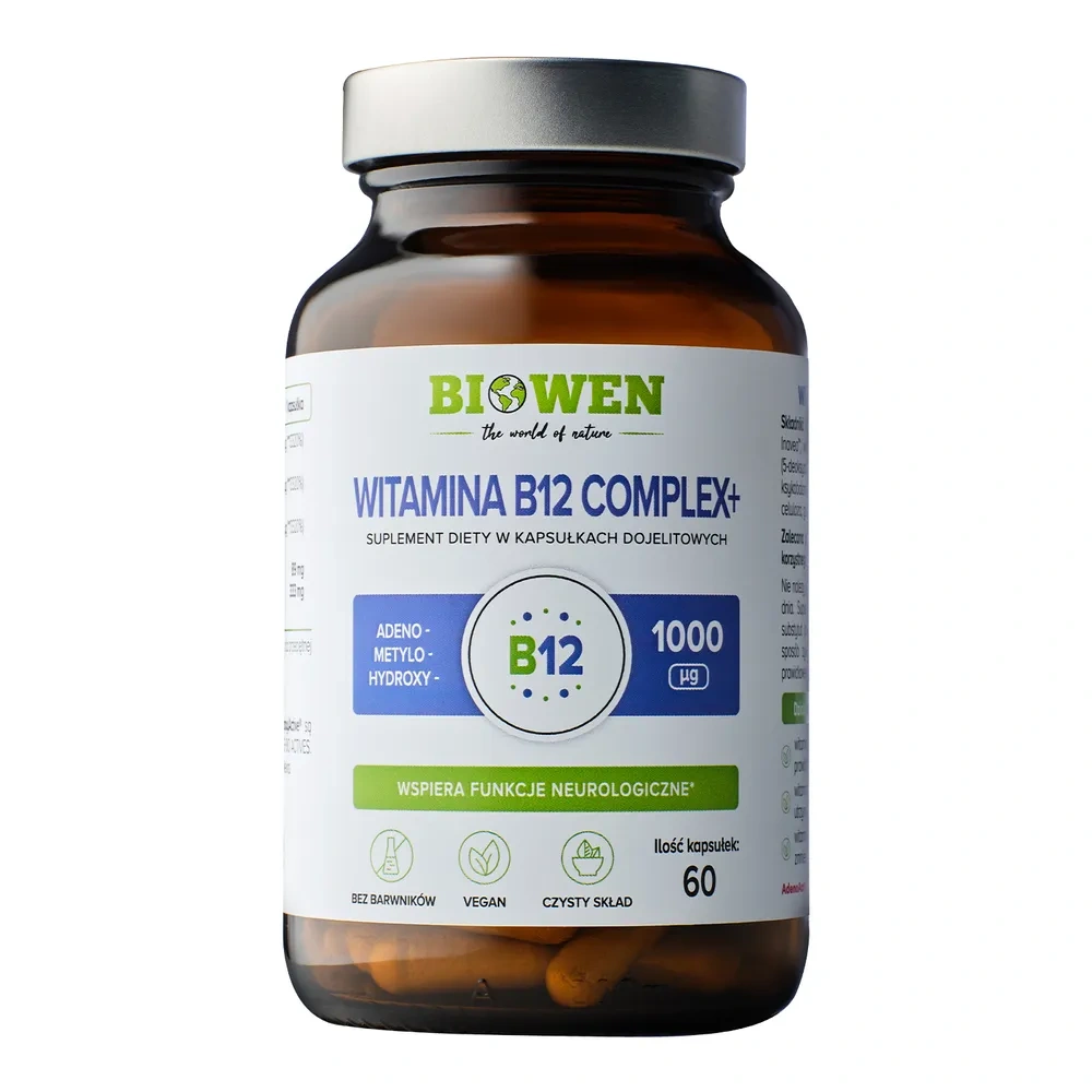 Biowen Witamina B12 Complex+ suplement diety 60 kapsułek