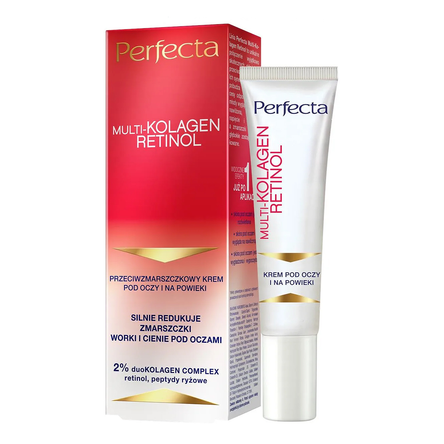 Perfecta Multi-Kolagen Retinol przeciwzmarszczkowy krem pod oczy i na powieki 15 ml
