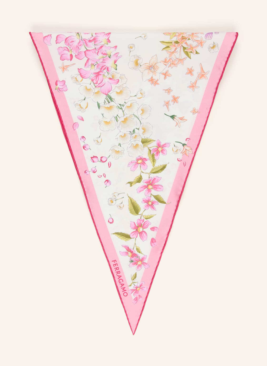 Ferragamo Szalik Jedwabny rosa