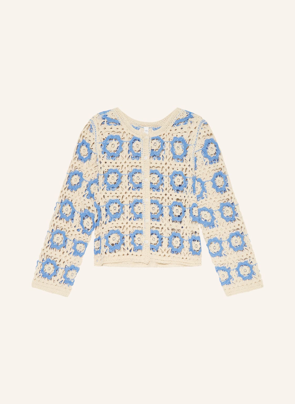 Y.A.S. Kardigan Szydełkowy beige