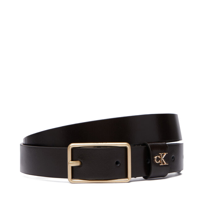 Pasek Calvin Klein Square Buckle Ck Loop 25Mm LV04F7050G Brązowy