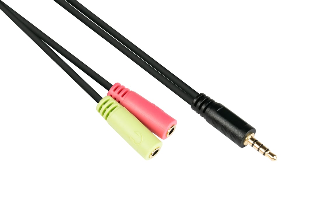 Alcasa AD-HS03 kabel audio 0,2 m 3.5mm 2 x 3.5mm Czarny