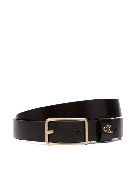 Calvin Klein Pasek Square Buckle Ck Loop 25Mm LV04F7050G Brązowy