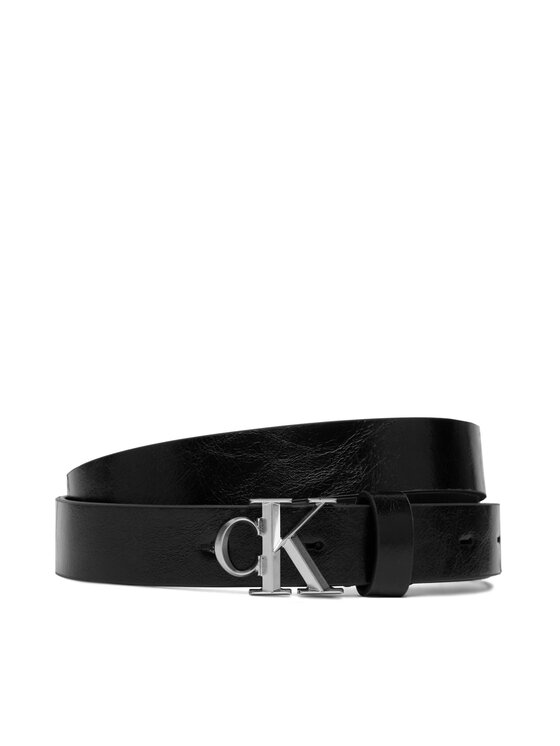 Calvin Klein Pasek Ck Buckle Glossy Strap 25M LV04F7122G Czarny