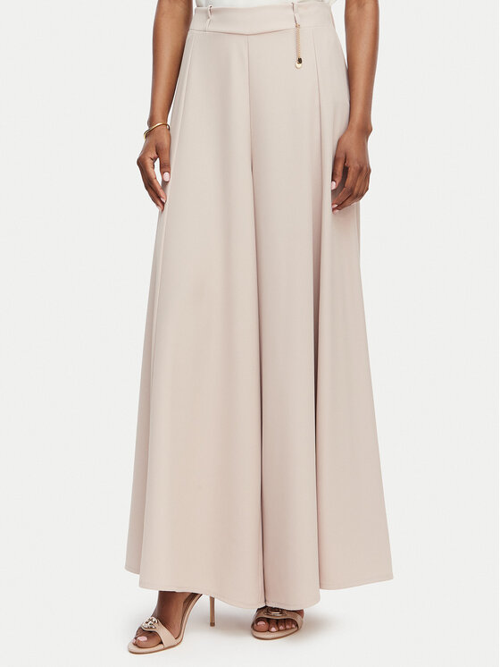 Rinascimento Spodnie palazzo CFC0020285002 Beżowy Wide Leg