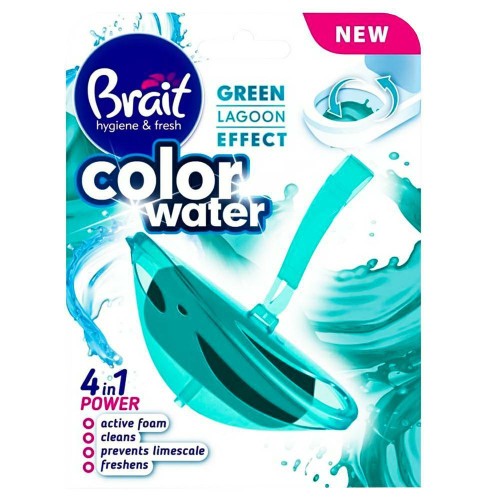BRAIT Kostka do WC 40 g Green Lagoon barwiąca aktywna piana odświeżanie i czystość