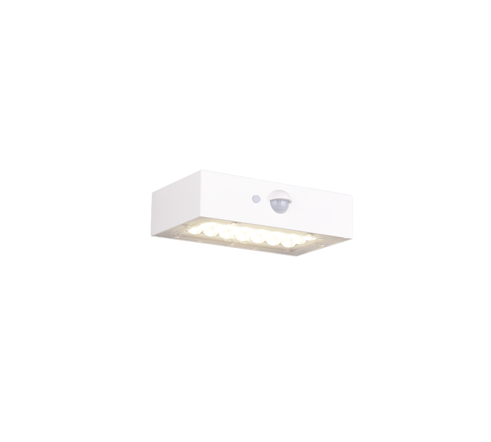 RL ELVAS lampa ścienna solar LED 3W 4000K IP65 biała z czujnikiem R25129631
