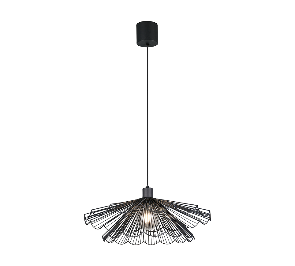 MARGARITA lampa wisząca druciana podwójna czarna 1xE27 abażur fi 50cm R36431532
