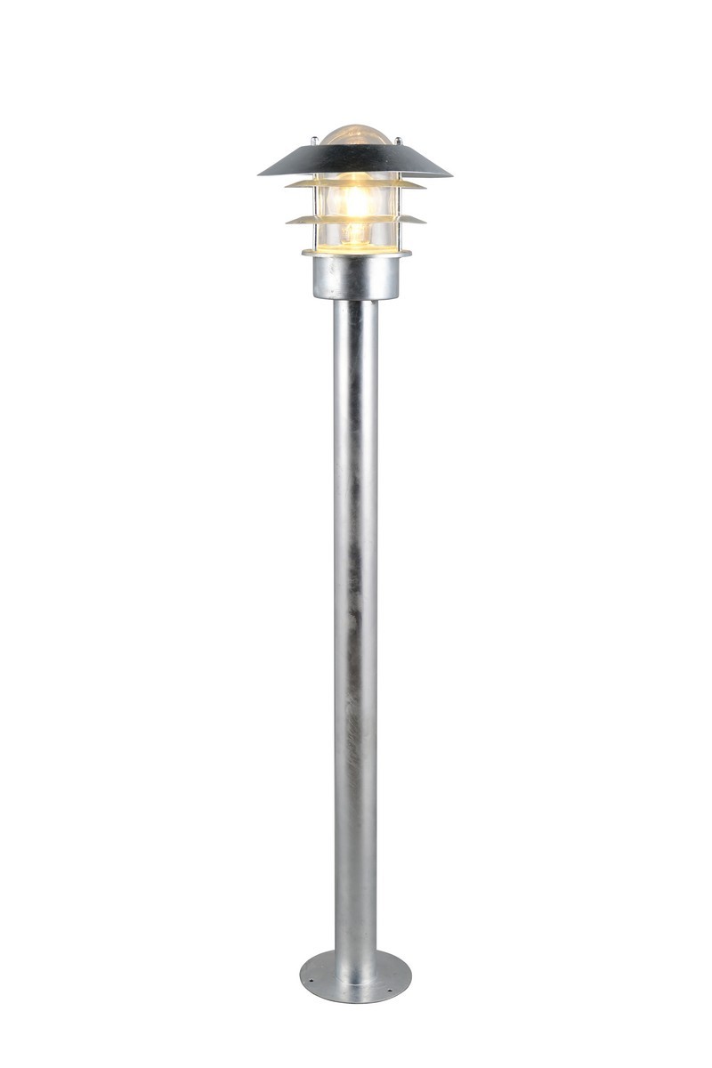 Trio Leuchten RUVUMA lampa ogrodowa 100cm srebrna klosz z rastrem IP44 1xE27 462060186