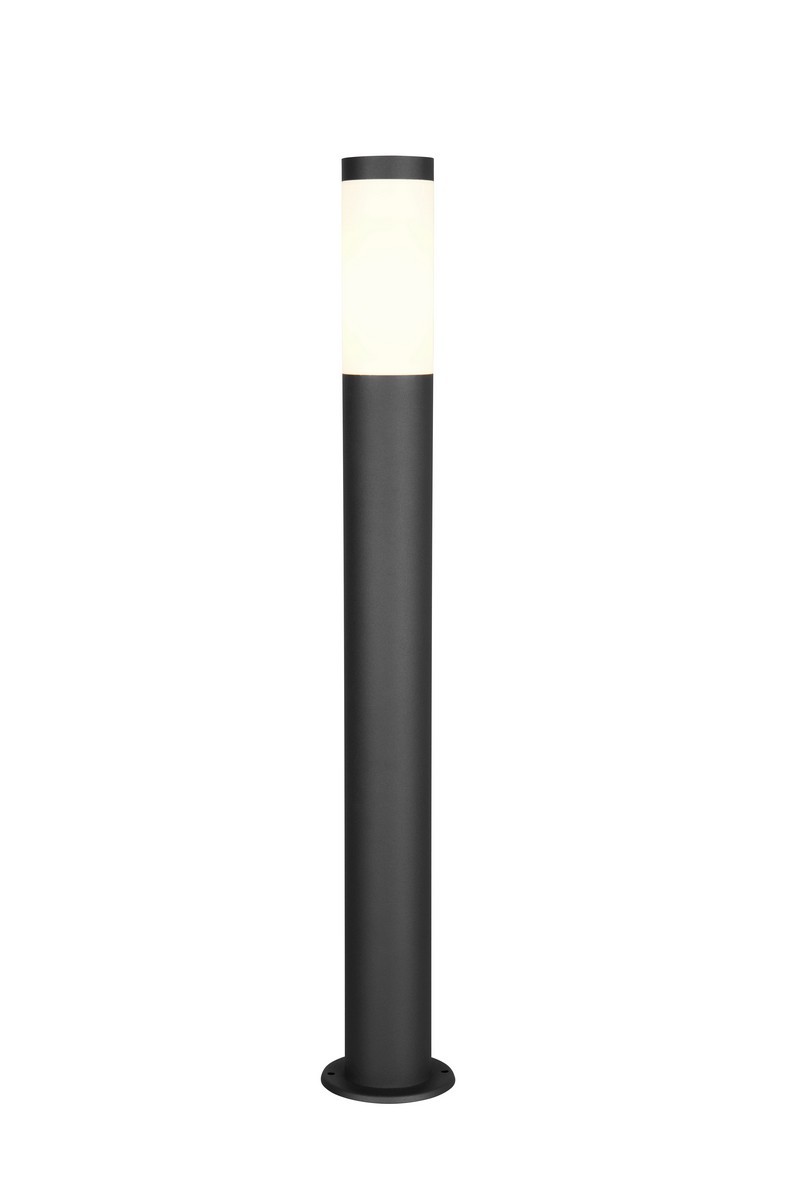 TRIOTO lampa stojąca ogrodowa 80cm tuba antracytowa biały klosz 1xE27 IP44 TRIO 409760132