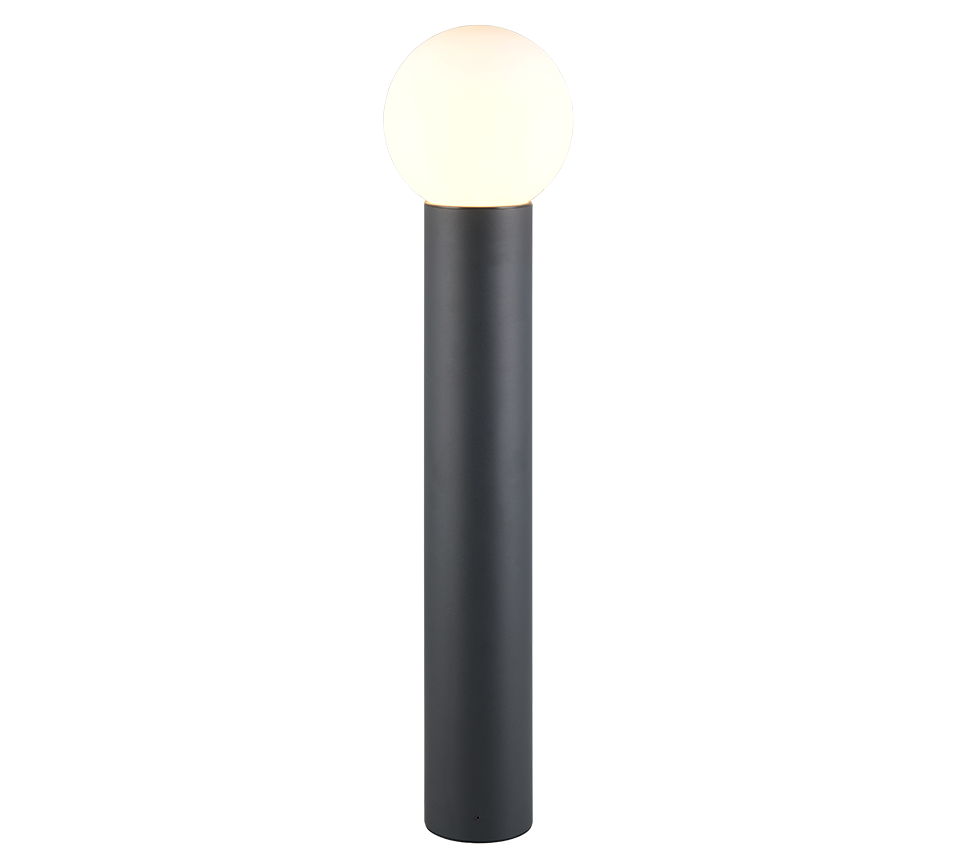 Trio Leuchten Mures lampa zewnętrzna stojąca 80cm antracyt klosz biała kula IP44 1xE27 TRIO 469860142