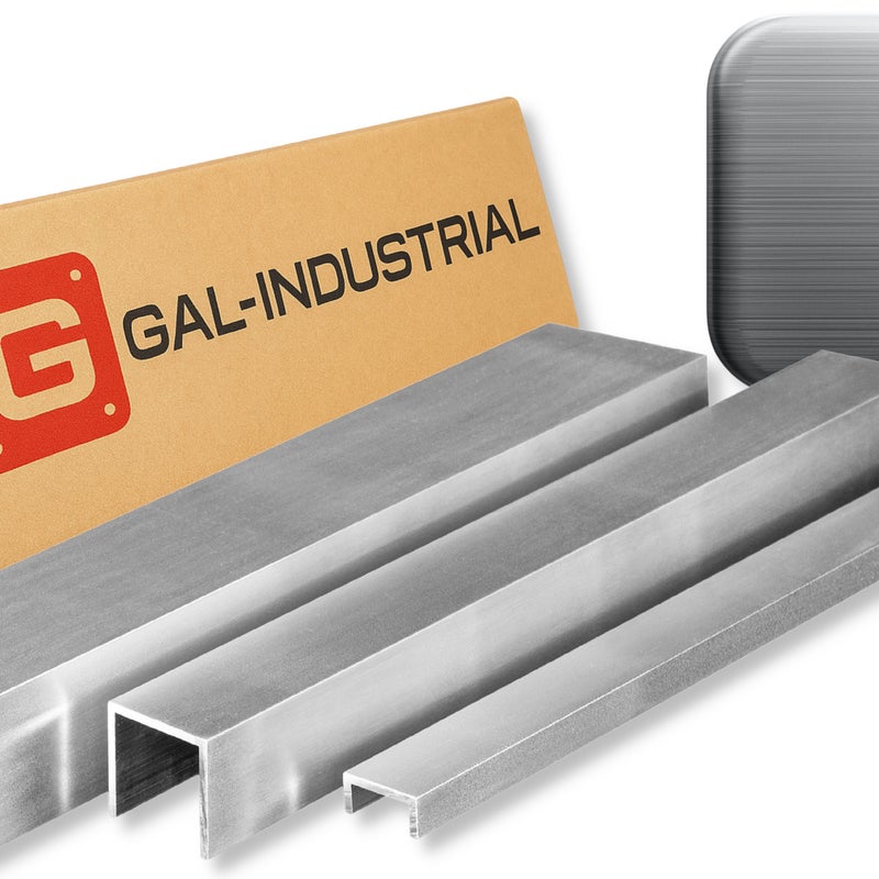 GAL-INDUSTRIAL CEOWNIK ALUMINIOWY SZCZOTKOWANY 30x30x30x3mm 120 cm PROFIL U NA WYMIAR