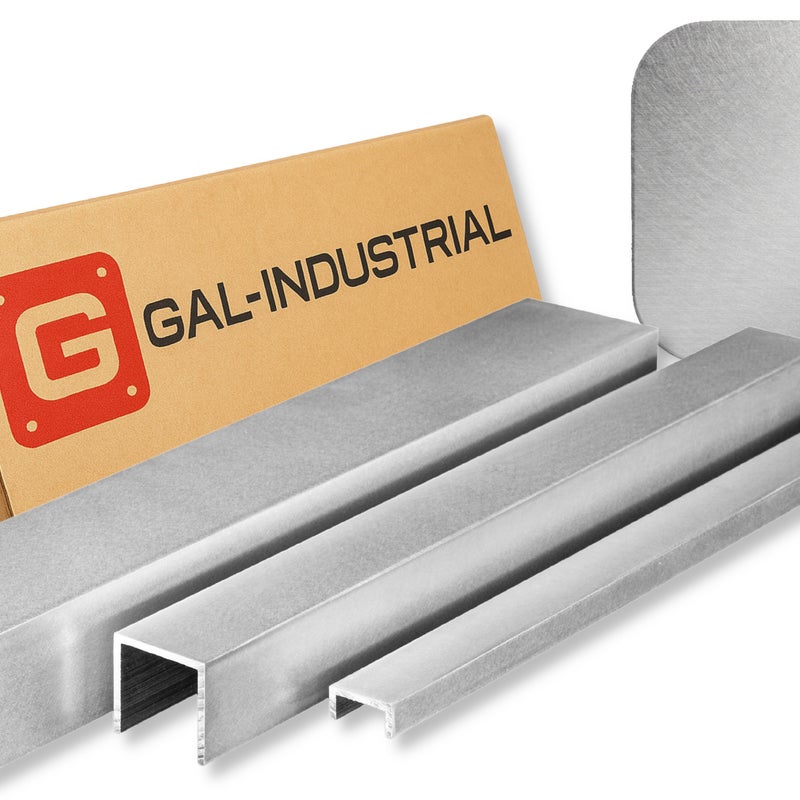 GAL-INDUSTRIAL CEOWNIK ALUMINIOWY SATYNOWANY 25x25x25x3mm 120 cm PROFIL U CIĘCIE NA WYMIAR