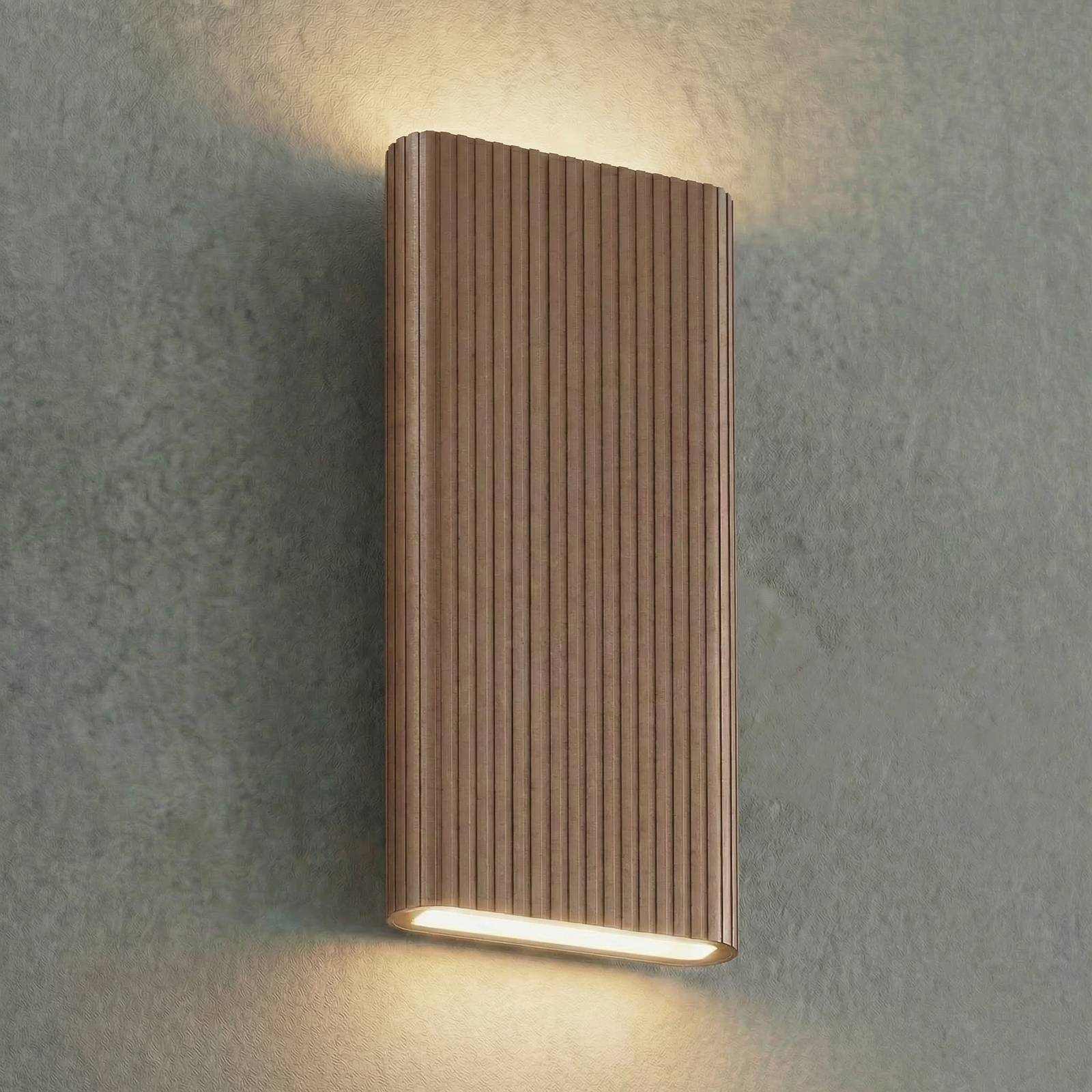 Kinkiet zewnętrzny Raija Lucande, brązowy / rdzawy, aluminium, nowoczesny
