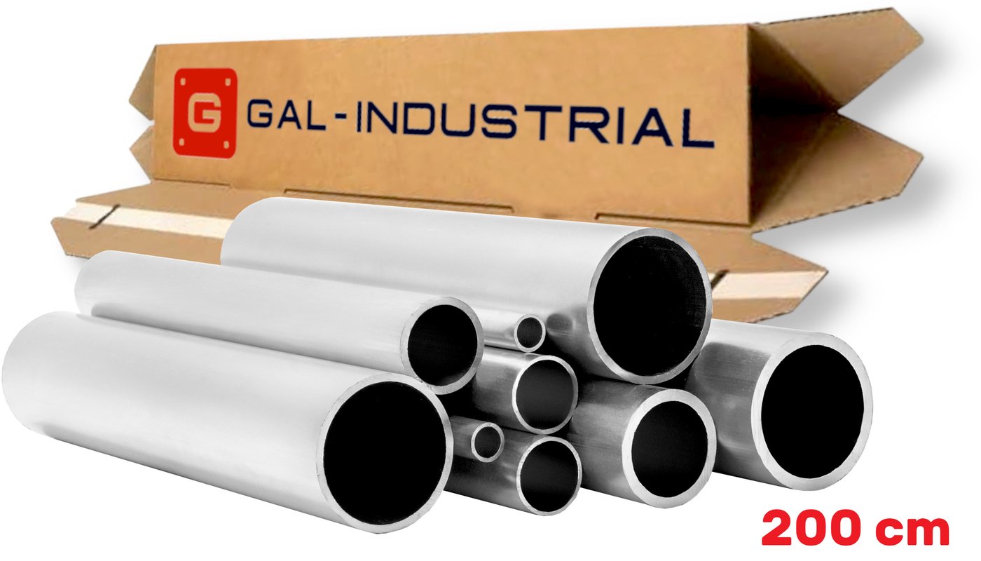 Rura Aluminiowa Okrągła 50x3mm fi 50 200cm Rurka Aluminium+Cięcie na wymiar