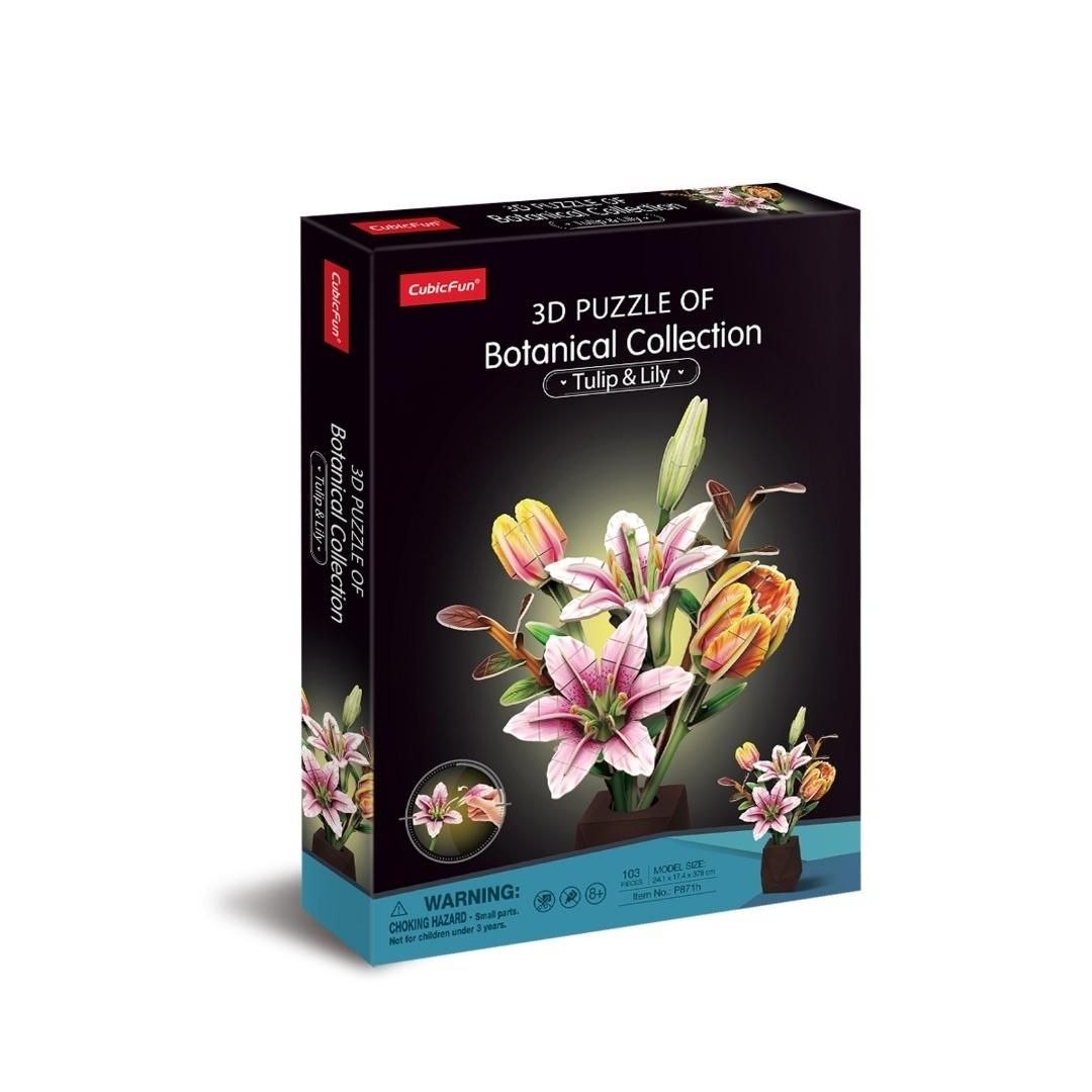 Cubic Fun Kwiaty Lilia I Tulipan - klocki