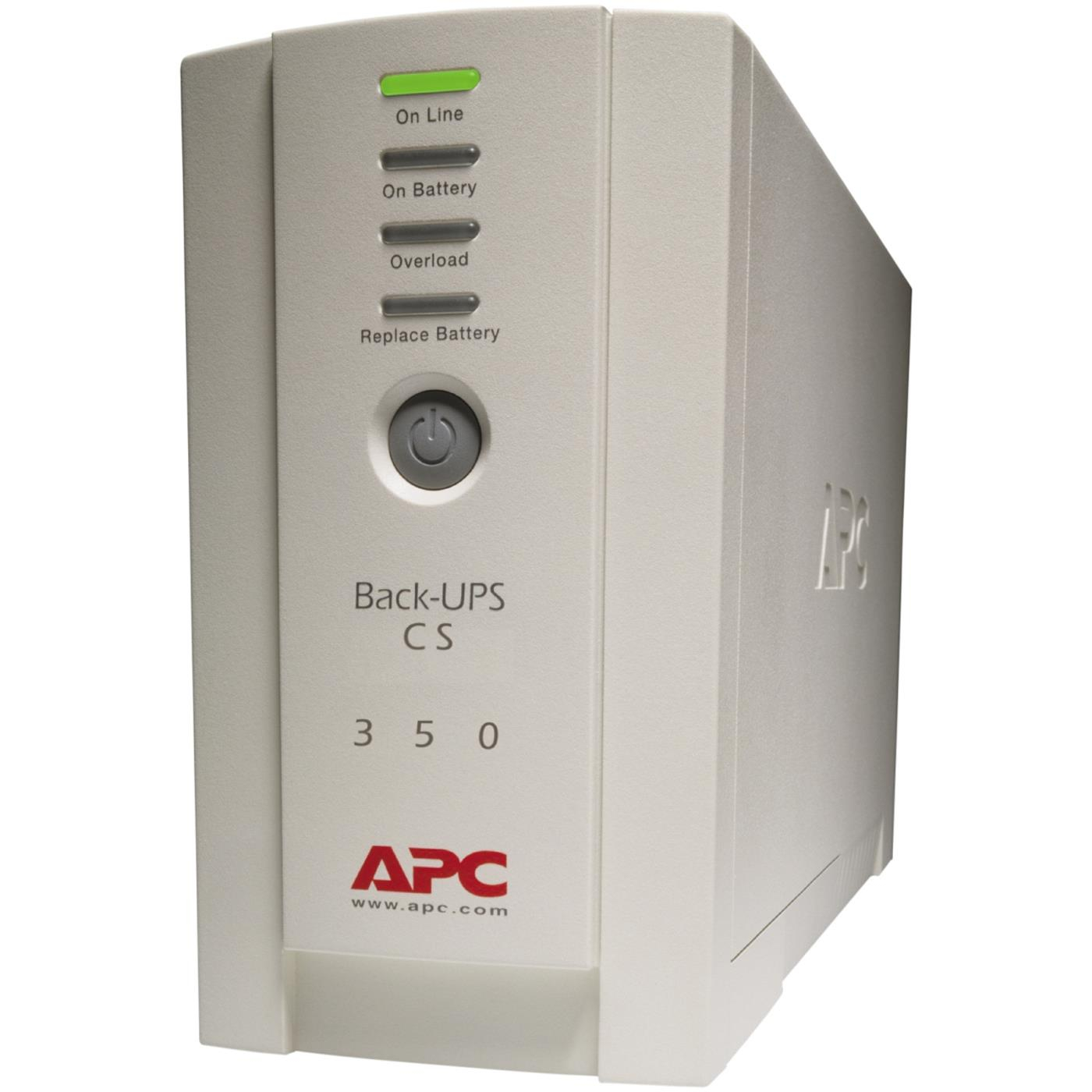 APC Back-UPS CS (350VA/210W, 4xIEC, RJ-45) BK350EI / 731304016342