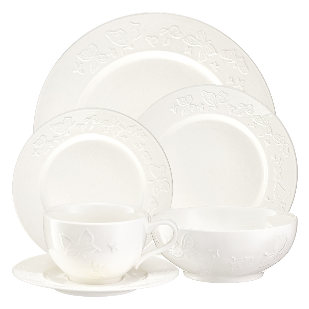 Serwis obiadowo kawowy porcelanowy na 12 osób VANESSA
