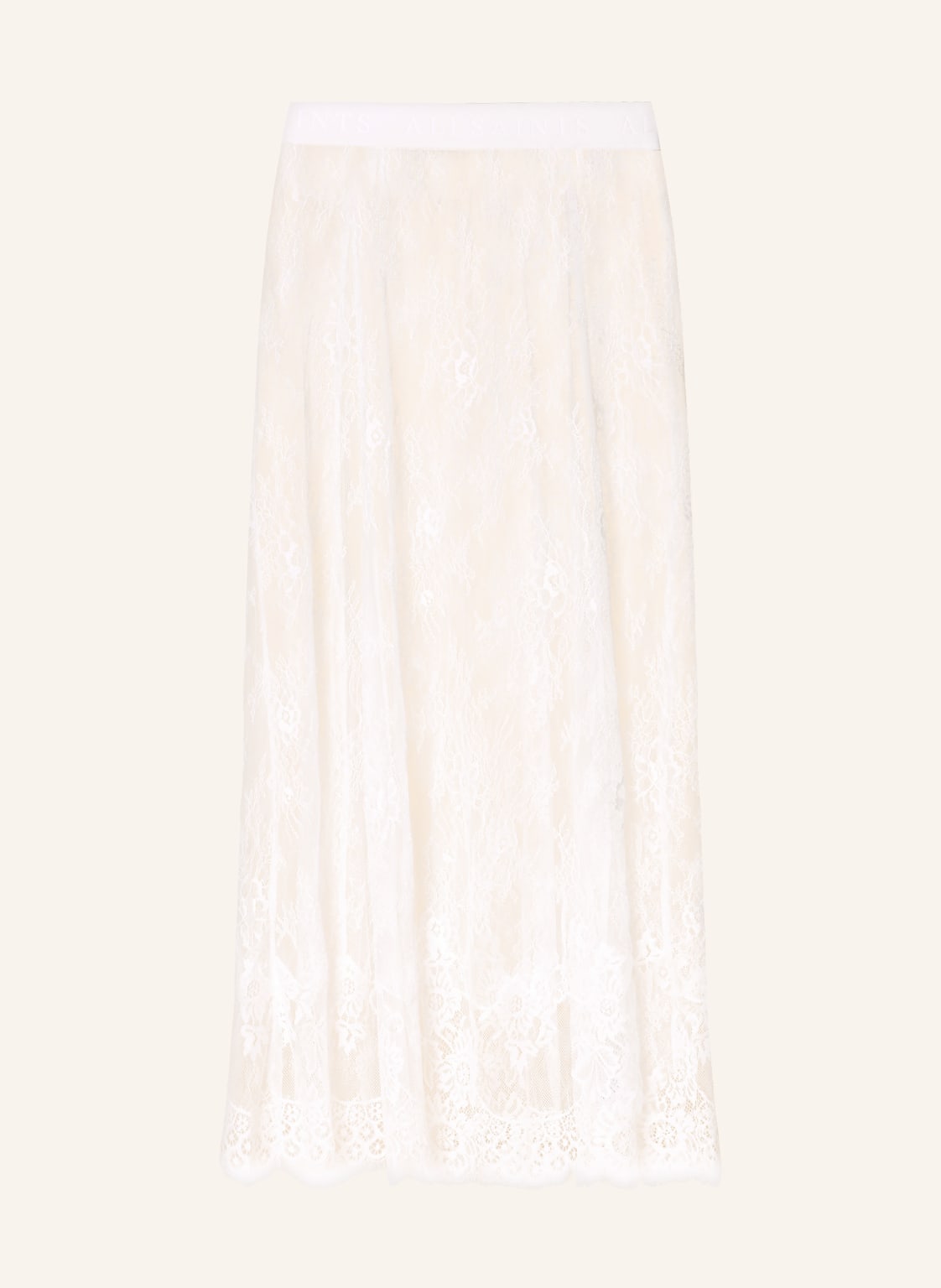 Allsaints Koronkowa Spódnica Arran weiss