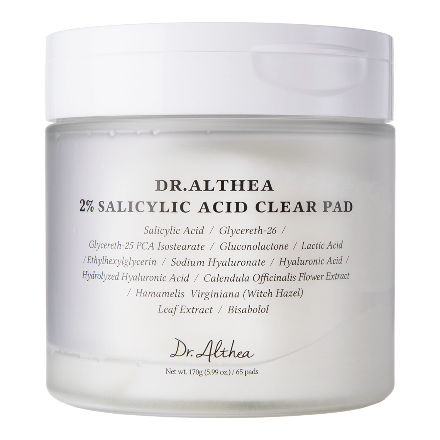 Dr. Althea 2% Salicylic Acid Clear Pad oczyszczające płatki z kwasem salicylowym 2% 65 sztuk