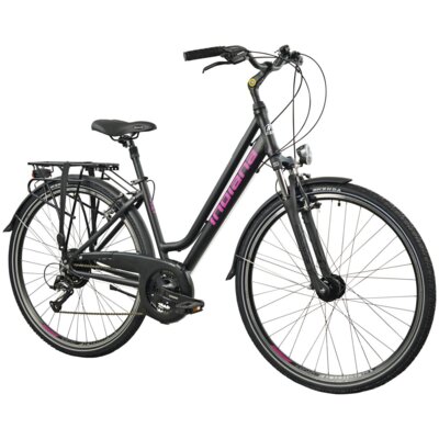 Rower trekkingowy INDIANA X-Road 3.0 D17 28 cali damski Czarno-fioletowy