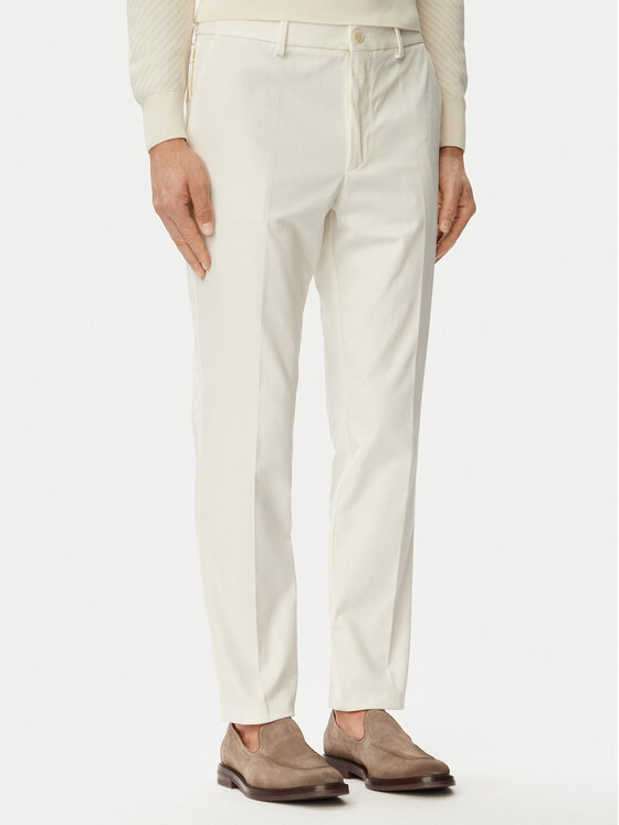 BOSS Chinosy Kaiton1 50543945 Kremowy Regular Fit