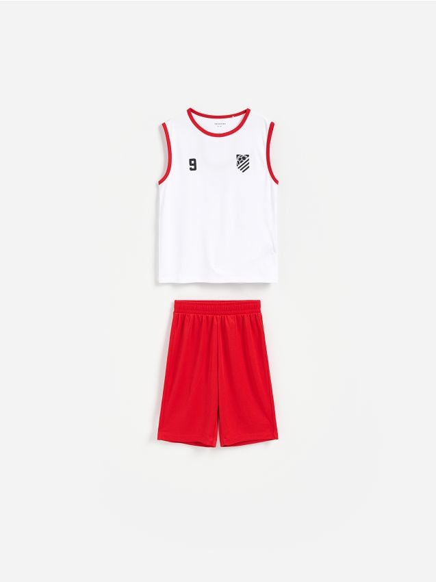 Reserved - Sportowy komplet z nadrukiem - biały