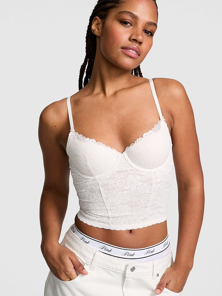 Top gorsetowy lekko usztywniany scoop PINK Wink